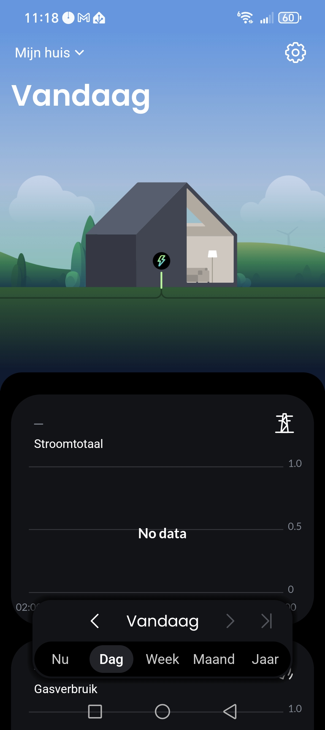 HomeWizard app met live energieverbruik